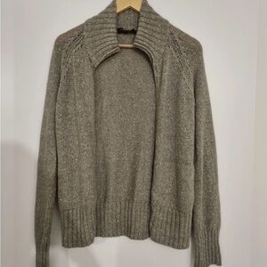 Loro Piana Taupe Gray Cashmere Cardigan